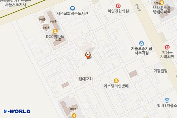 방배1동 공영주차장 위치 지도 — 서울특별시 서초구 방배로23길 31-6