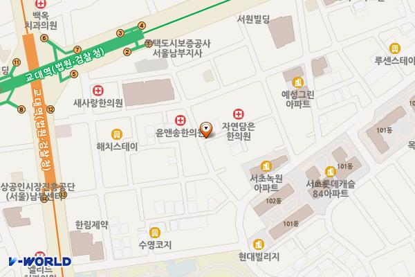 무궁화 공영주차장 위치 지도 — 서울특별시 서초구 서초대로54길 45