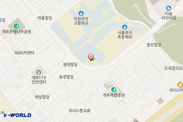 양재근린공원 공영주차장 위치 지도 — 서울특별시 서초구 동산로 35