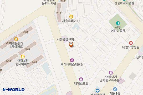 한국상하수도협회 위치 지도 — 서울특별시 영등포구 대림로 244