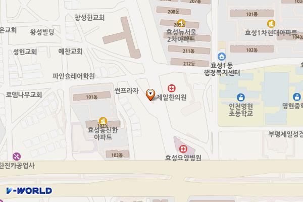 샛별공영주차장 위치 지도 — 인천광역시 계양구 안남로 543