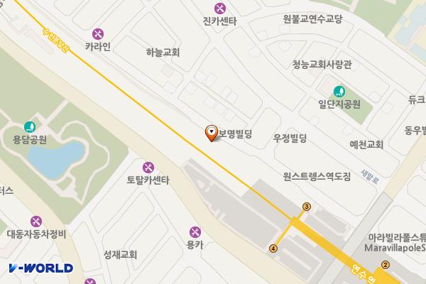 연수역 북부 공영주차장 위치 지도 — 인천광역시 연수구 연수동 587