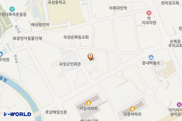 농산물품질관리원 주차장 위치 지도 — 전라남도 곡성군 곡성읍 읍내1길 6