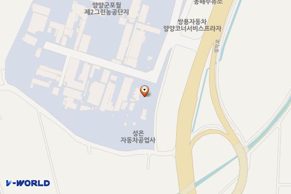 양양군 농공단지 주차장 위치 지도 — 강원특별자치도 양양군 포월리 262