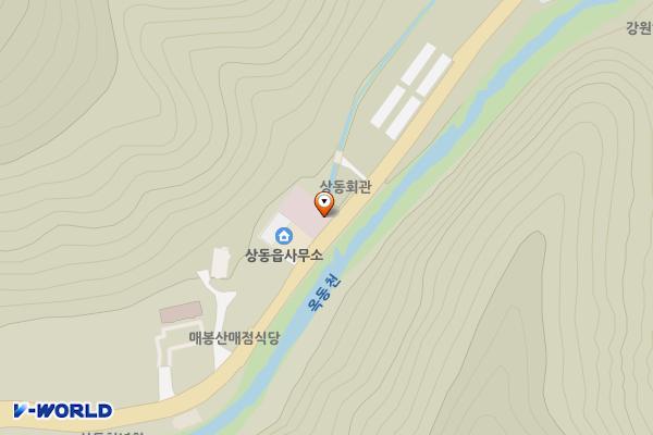 상동읍사무소 위치 지도 — 강원특별자치도 영월군 상동읍 내덕리 33-18