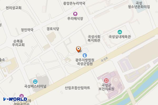 광주지방법원 곡성군법원 주차장 위치 지도 — 전라남도 곡성군 곡성읍 곡성로 845