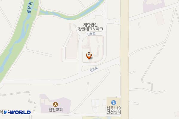 (재)강원테크노파크 위치 지도 — 강원특별자치도 춘천시 신북읍 61-10
