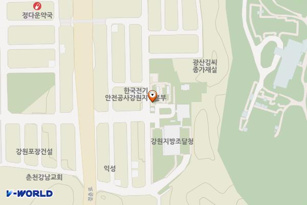 강원지방조달청 위치 지도 — 강원특별자치도 춘천시 칠전동길28