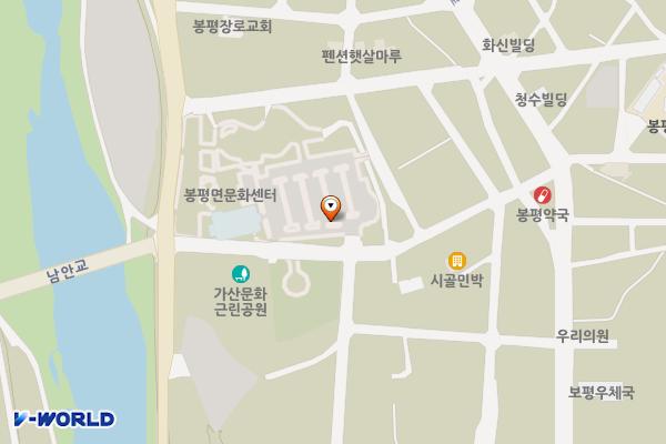 봉평시장주차장 위치 지도 — 강원특별자치도 평창군 봉평면 창동리 413