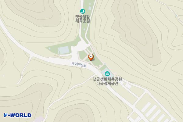 잿골생활체육공원 위치 지도 — 강원특별자치도 홍천군 홍천읍 희망리 277