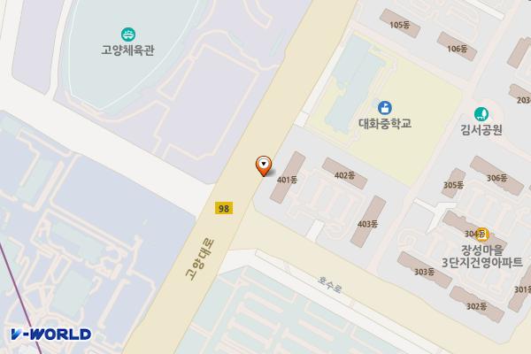 고양종합체육관 위치 지도 — 경기도 고양시 일산서구 중앙로 1601