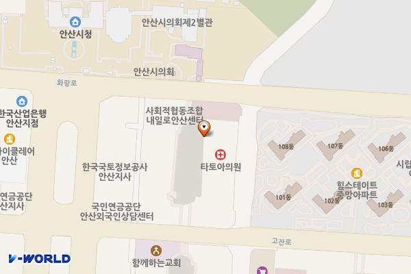 신원프라자뒤 주차장 위치 지도 — 경기도 안산시 단원구 고잔동 556-1