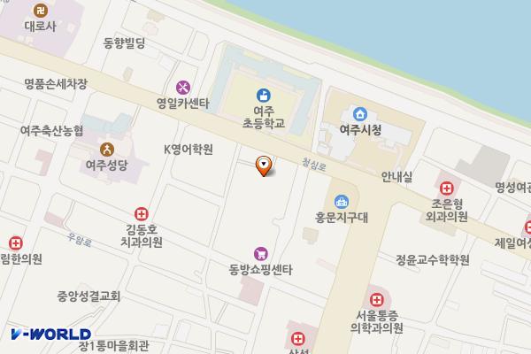 한글시장 공영주차장 위치 지도 — 경기도 여주시 창동 46
