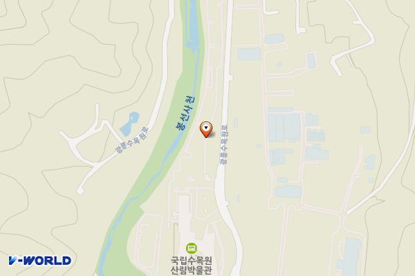 국립수목원 종합연구동주차장 위치 지도 — 경기도 포천시 소흘읍 광릉수목원로 509