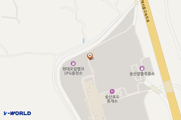 송산포도(평택) 휴게소 위치 지도 — 경기도 화성시 송산면 평택시흥고속도로25