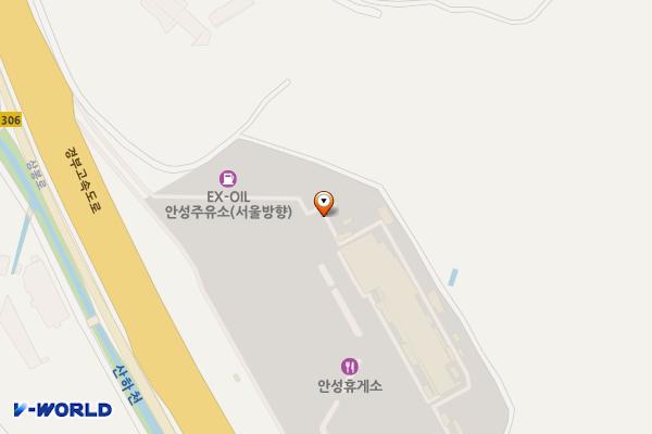 안성(서울) 휴게소 위치 지도 — 경기도 안성시 원곡면 경부고속도로 372