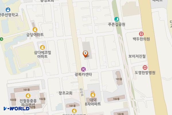진월동 공영주차장 위치 지도 — 전남광주통합특별시 남구 진월동 330-49