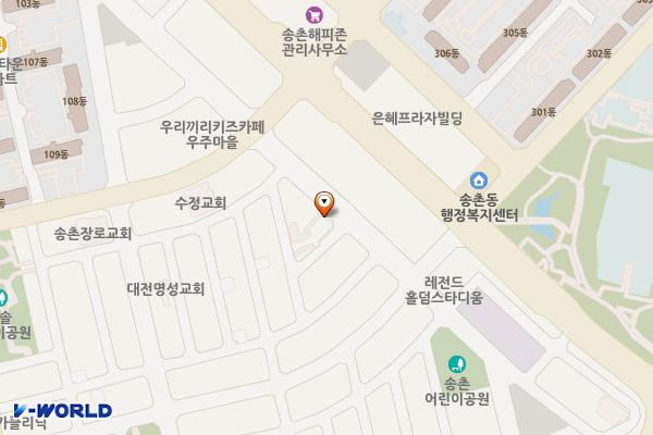 송촌먹자골목 공영주차장 위치 지도 — 대전광역시 대덕구 송촌동 458