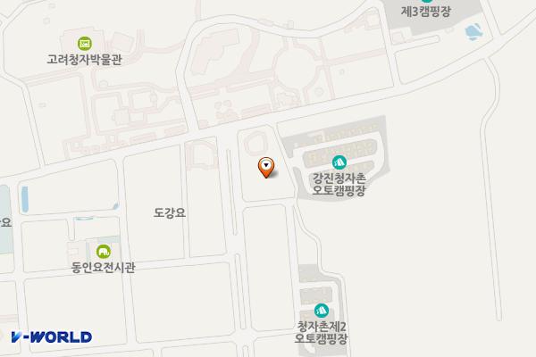 고려청자박물관주차장 위치 지도 — 전남광주통합특별시 강진군 대구면 사당리 127