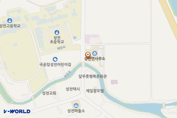 성전면사무소 주차장 위치 지도 — 전남광주통합특별시 강진군 성전면 월평리 59-2