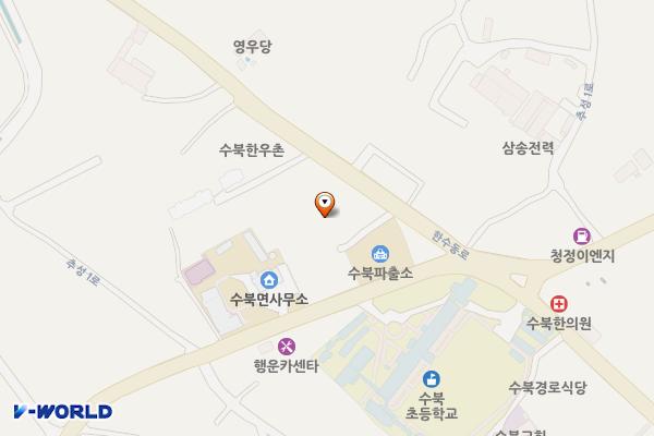 담양군 수북면사무소 위치 지도 — 전남광주통합특별시 담양군 수북면 수북리 116