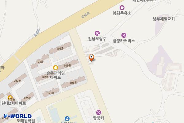 조례카풀주차장 위치 지도 — 전남광주통합특별시 순천시 조례동 138