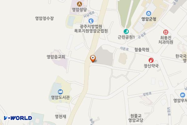 공영주차타워(서남리) 위치 지도 — 전남광주통합특별시 영암군 영암읍 서남리 61-1
