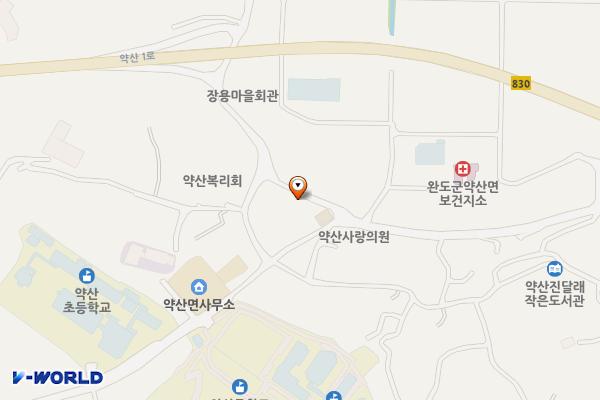 약산 복지회관 위치 지도 — 전남광주통합특별시 완도군 약산면 장용1길 18