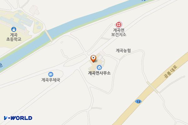 계곡면사무소 위치 지도 — 전남광주통합특별시 해남군 계곡면 성진리 89-2