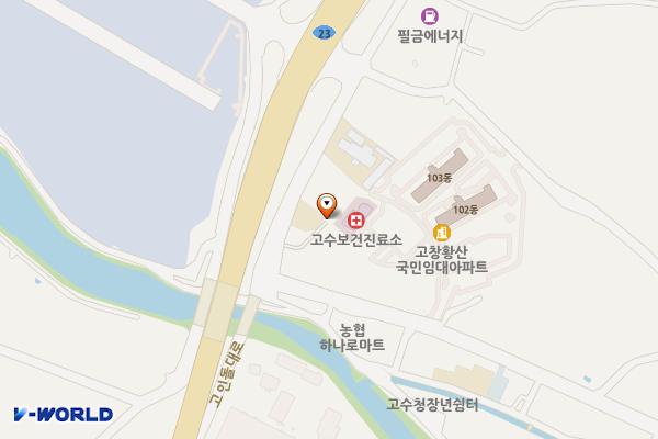 고수면사무소 주차장 위치 지도 — 전북특별자치도 고창군 고수면 고인돌대로 1412