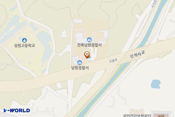 남원경찰서 위치 지도 — 전북특별자치도 남원시 교룡로 185