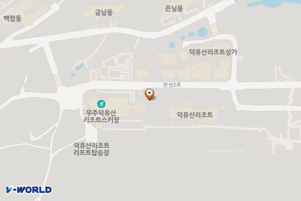 무주덕유산리조트 위치 지도 — 전북특별자치도 무주군 설천면 만선로 185