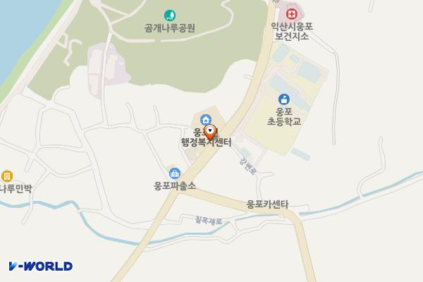 웅포면행정복지센터 위치 지도 — 전북특별자치도 익산시 웅포면 강변로 9