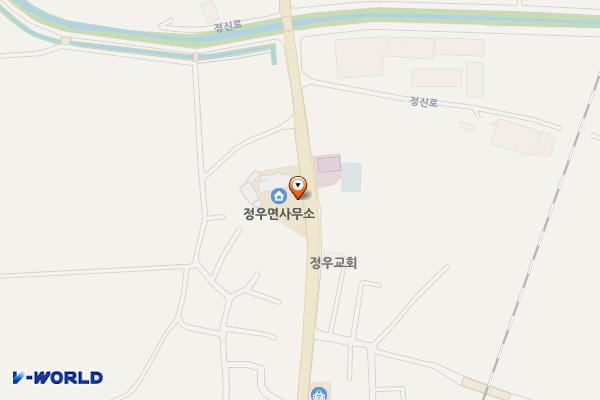 정우면사무소 위치 지도 — 전북특별자치도 정읍시 정우면 초강리 40-2