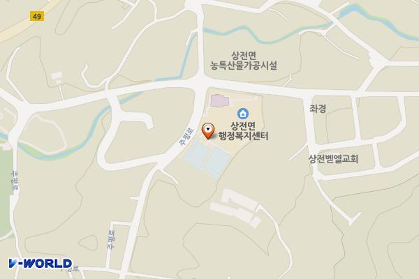 상전면사무소 주차장 위치 지도 — 전북특별자치도 진안군 상전면 주평로 41