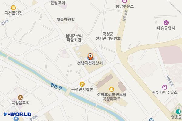 곡성경찰서 주차장 위치 지도 — 전라남도 곡성군 곡성읍 중앙로 161