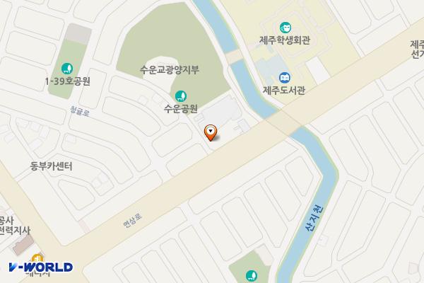 경제통상진흥원 위치 지도 — 제주특별자치도 제주시 연삼로 473