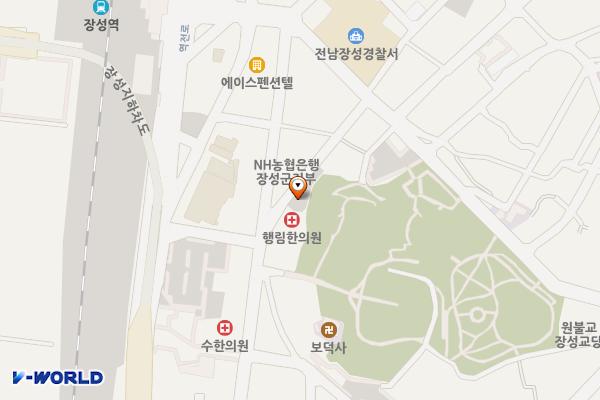 충무4주차장 위치 지도 — 전남광주통합특별시 장성군 장성읍 영천리 947