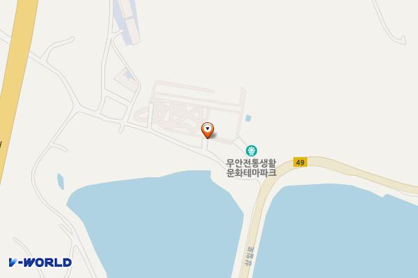 전통생활테마파크 위치 지도 — 전남광주통합특별시 무안군 몽탄면 청룡리 401