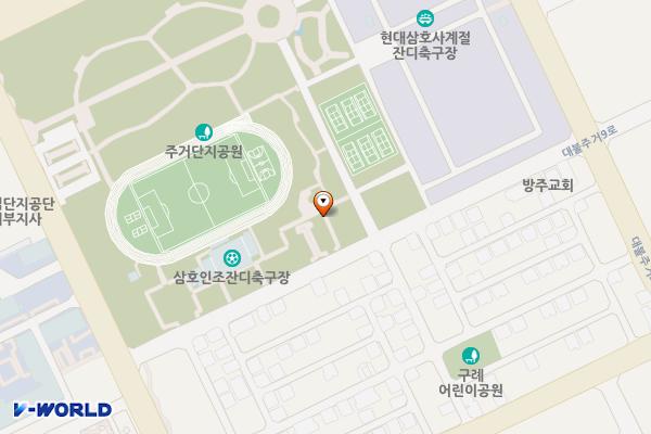 삼호농어촌복합체육관 위치 지도 — 전남광주통합특별시 영암군 삼호읍 용앙리 1637