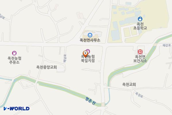 옥천면사무소 위치 지도 — 전남광주통합특별시 해남군 옥천면 영춘리 526