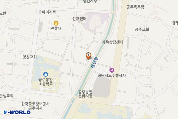 봉황동 쌈지주차장(10) 위치 지도 — 충청남도 공주시 봉황동 45