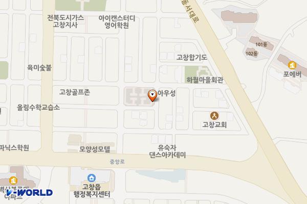 공용주차장(월곡리760) 위치 지도 — 전북특별자치도 고창군 고창읍 월곡8길 19