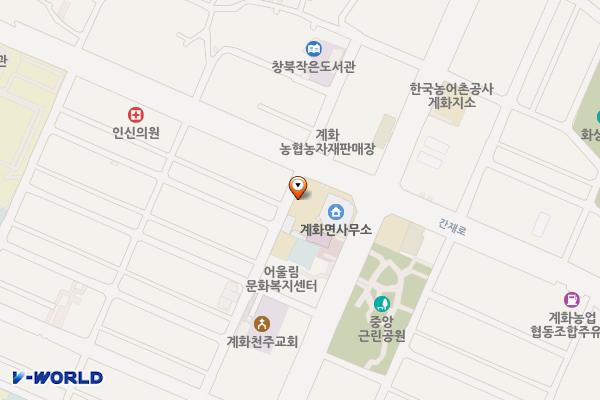 계화면사무소주차장 위치 지도 — 전북특별자치도 부안군 계화면 간재로 405