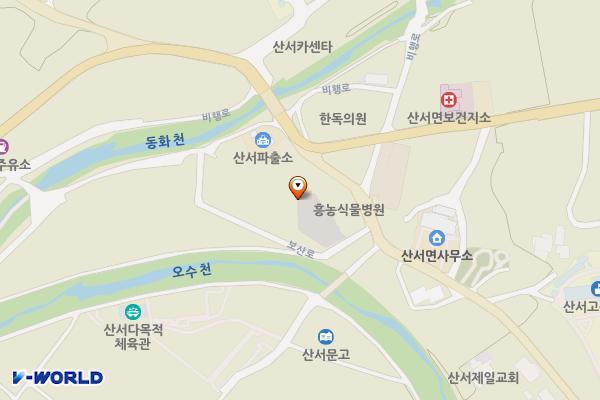 산서면 공영주차장 위치 지도 — 전북특별자치도 장수군 산서면 동화리 162-6