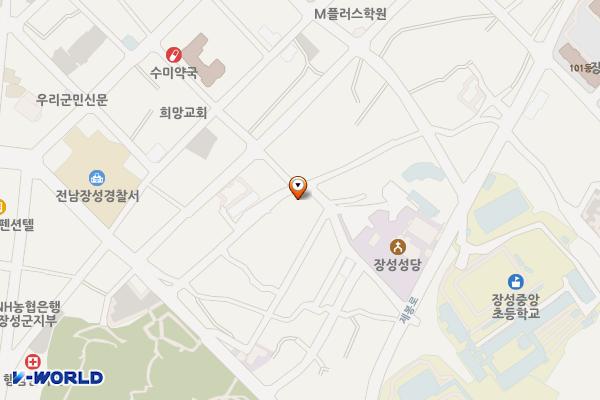 충무3주차장 위치 지도 — 전남광주통합특별시 장성군 장성읍 영천리 973