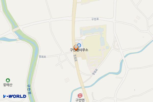 구만면사무소 주차장 위치 지도 — 경상남도 고성군 구만면 영회로 1765