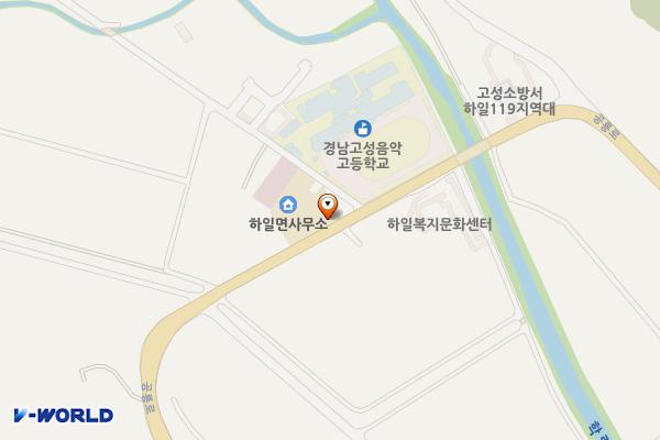 하일면사무소 주차장 위치 지도 — 경상남도 고성군 하일면 공룡로 979