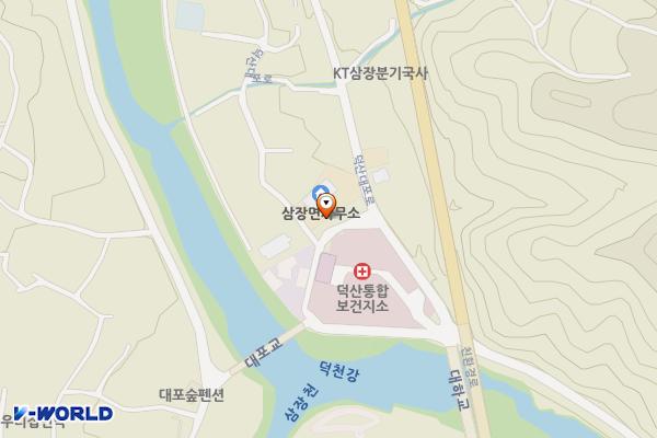 삼장면사무소 위치 지도 — 경상남도 산청군 삼장면 덕산대포로 257 