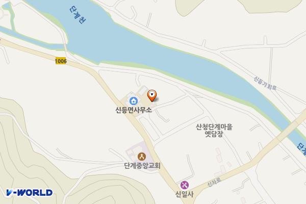 신등면사무소 위치 지도 — 경상남도 산청군 신등면 신차로 576